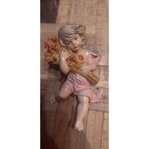 🌻Vtg Fontanini Depose Italy cherub/angel figurine, part of the “Four Seasons"